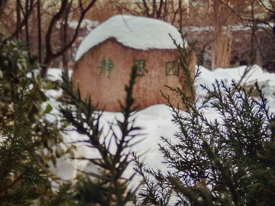 Jing Si Yuan(means The Park of Silent Thinking), kanji text on stone HD wallpaper