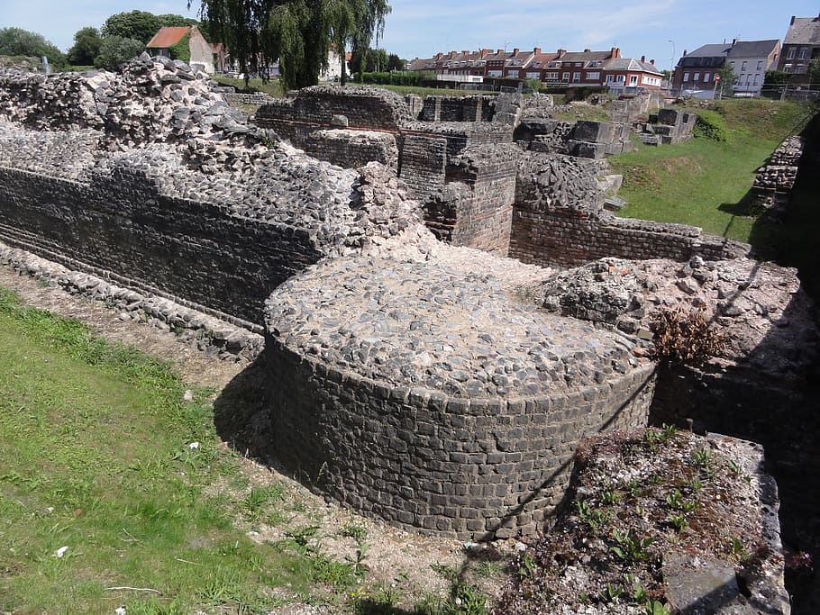 bavay, bagacum, roman, ruins, remains, building, old, historic, HD wallpaper