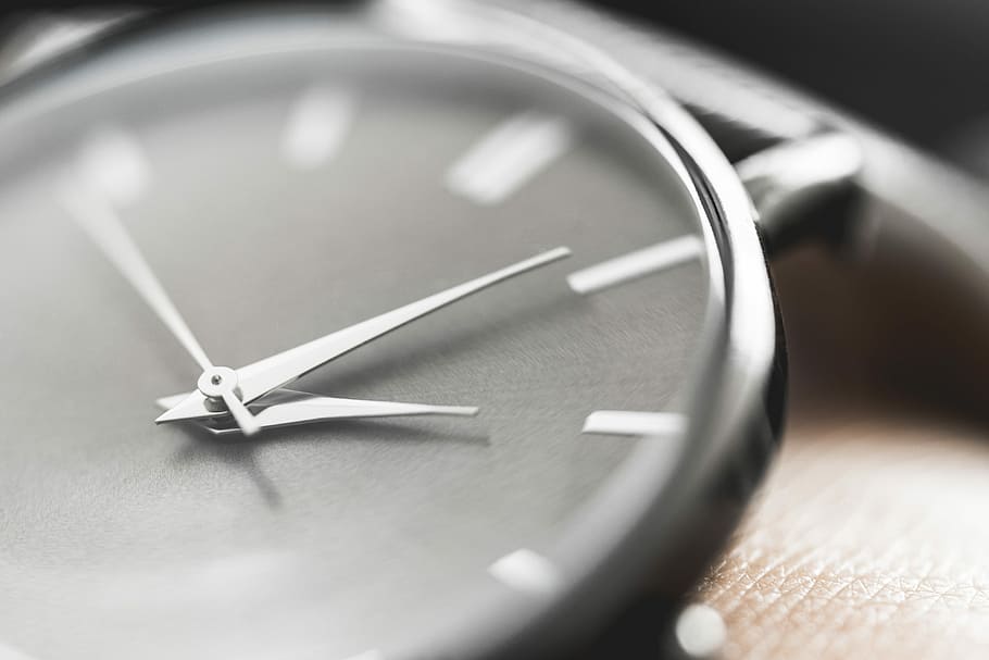 Classic Minimalistic Watches on Wrist Close Up, accessories, analog