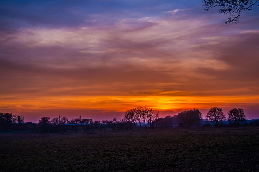 Sunset, Twilight, Mood, afterglow, evening sky, scenics, tranquility HD wallpaper