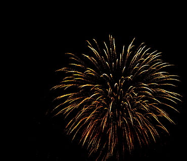 fireworks lit under dark sky, Rockets, Pyrotechnics, Night HD wallpaper