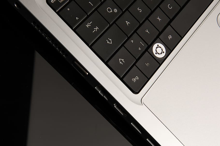 notebook, computer, ubuntu, keyboard, technology, communication HD wallpaper