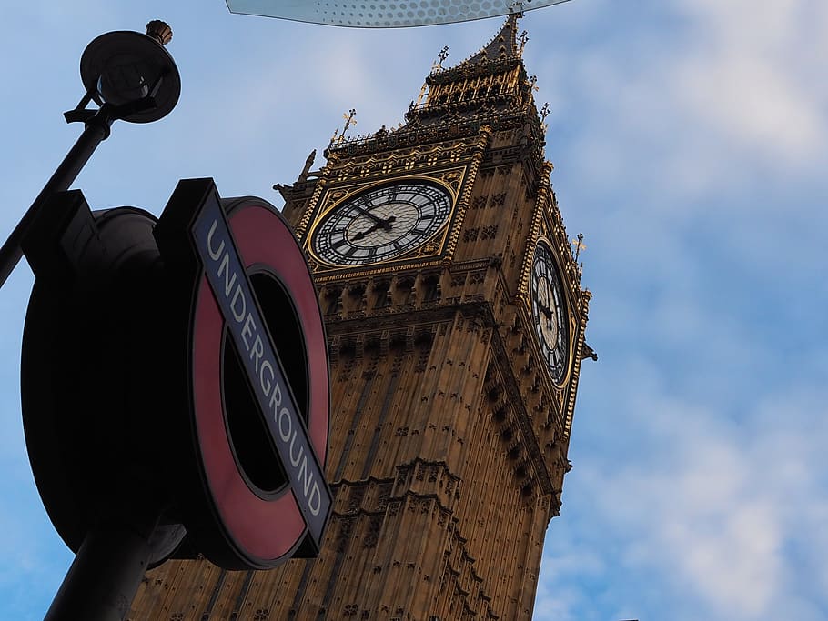 building, england, big ben, clock, sky, underground, london HD wallpaper