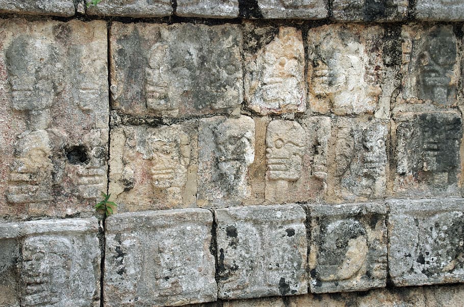 mexico, chichen itza, maya, bas-relief, warriors, sculpture HD wallpaper