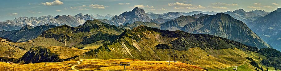 nature, panorama, panoramic image, landscape, mountain, travel HD wallpaper