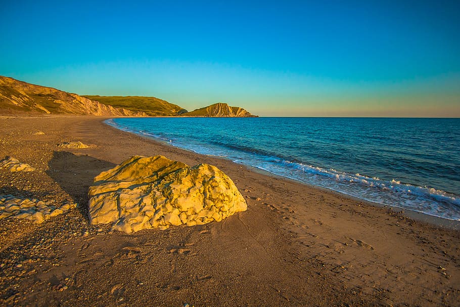 bay, ocean, england, sky, sea, scenics - nature, water, beauty in nature HD wallpaper