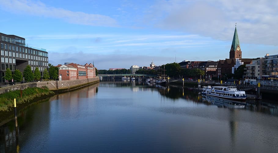 Bremen, Weser, Kill, Water, River, architecture, europe, bridge - Man Made Structure HD wallpaper