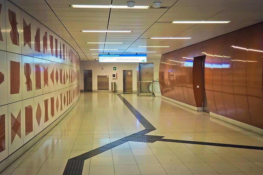architecture, metro, underground, passengers, stop, train, railway station HD wallpaper