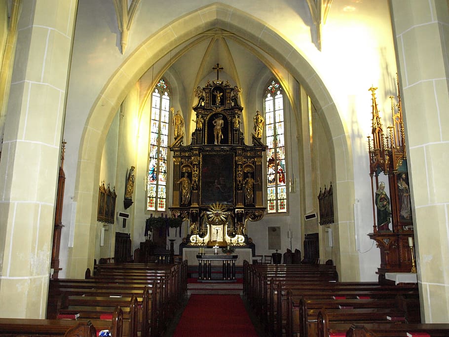 Church, Allhartsberg, pfarrkirche, hl katharina, architecture, HD wallpaper