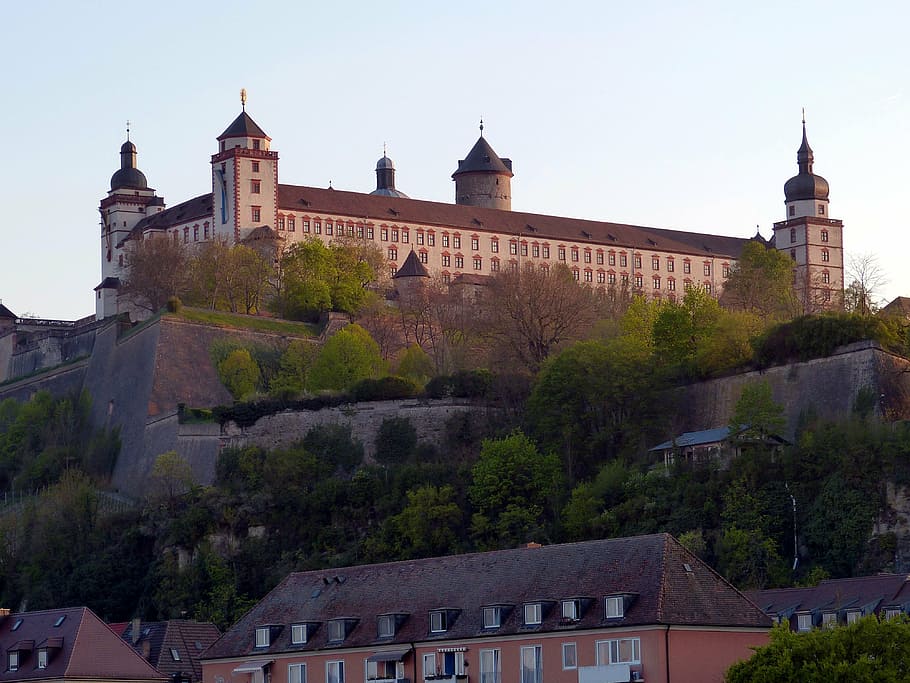 würzburg, bavaria, swiss francs, historically, building, fortress, HD wallpaper