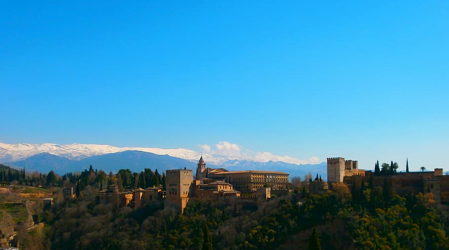 castle, sky, landscape, architecture, travel, ancient, fortress HD wallpaper