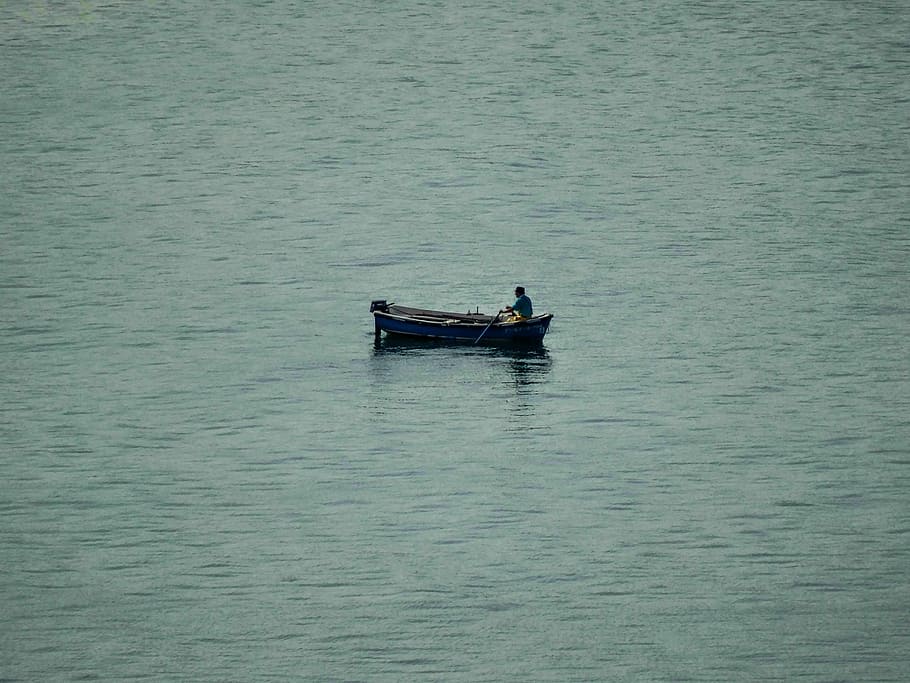 soledad, barca, sea, happy, thoughtful, fishing, adventure HD wallpaper