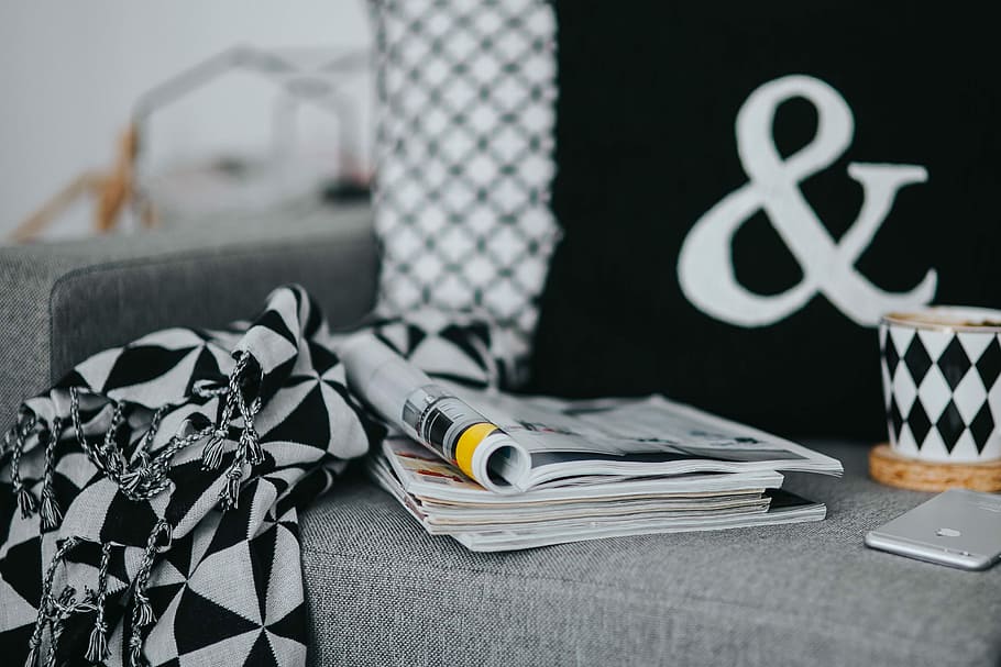 Resting with magazines and cup of coffee, interior, relaxing HD wallpaper