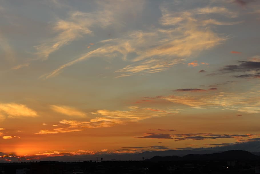 sunset, sky, clouds, landscape, nature, venezuela, horizon, HD wallpaper