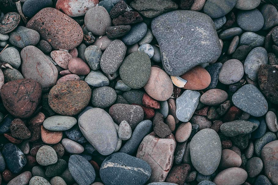 multicolored rock lot, pile of gravel, stone, pebble, beach, rocks, HD wallpaper
