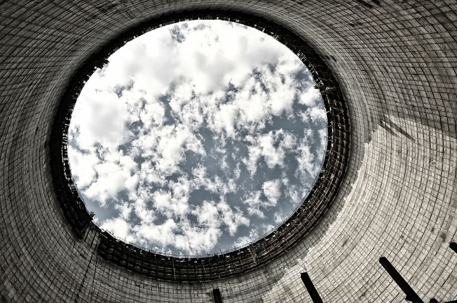 architectural photography of gray dome, pripyat, chernobyl HD wallpaper