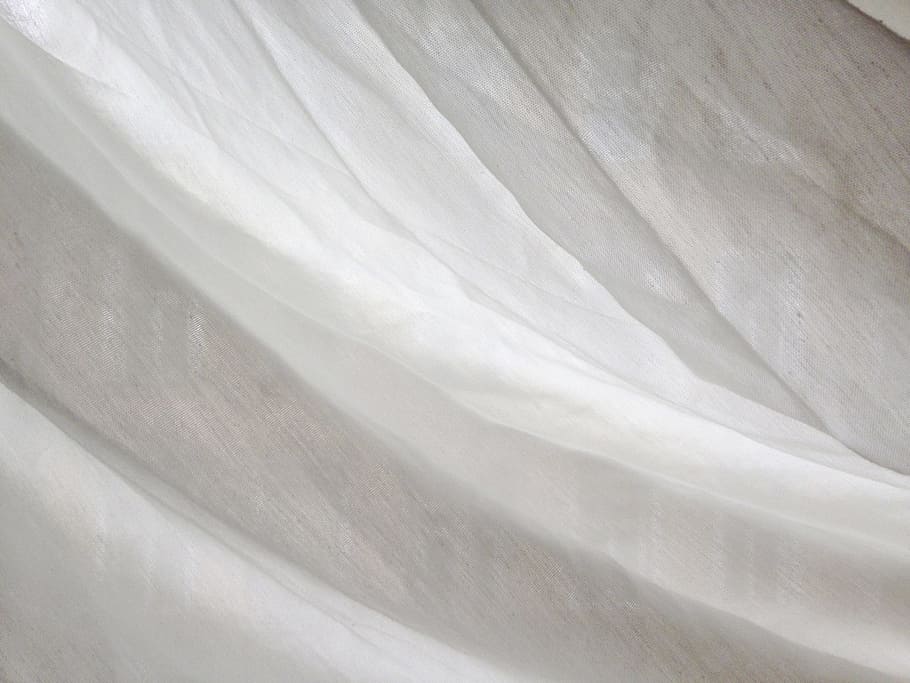 person showing white textile, Fabric, Curtain, Transparency HD wallpaper