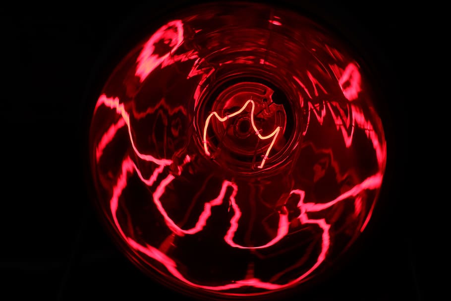 infrared lamp, red light, disappearing, light bulb, infra red