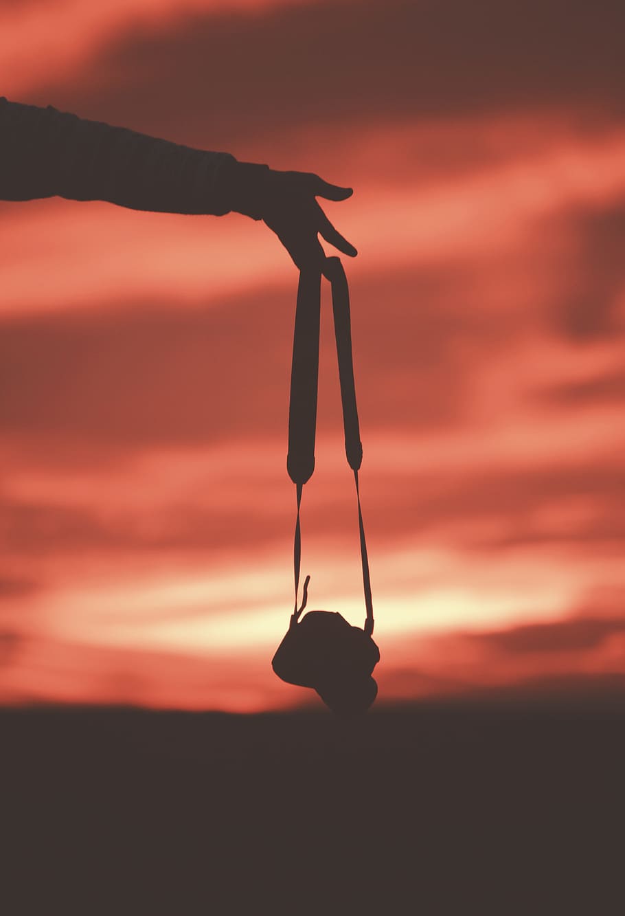 sunset, sky, camera, accessory, photography, silhouette, cloud - sky HD wallpaper