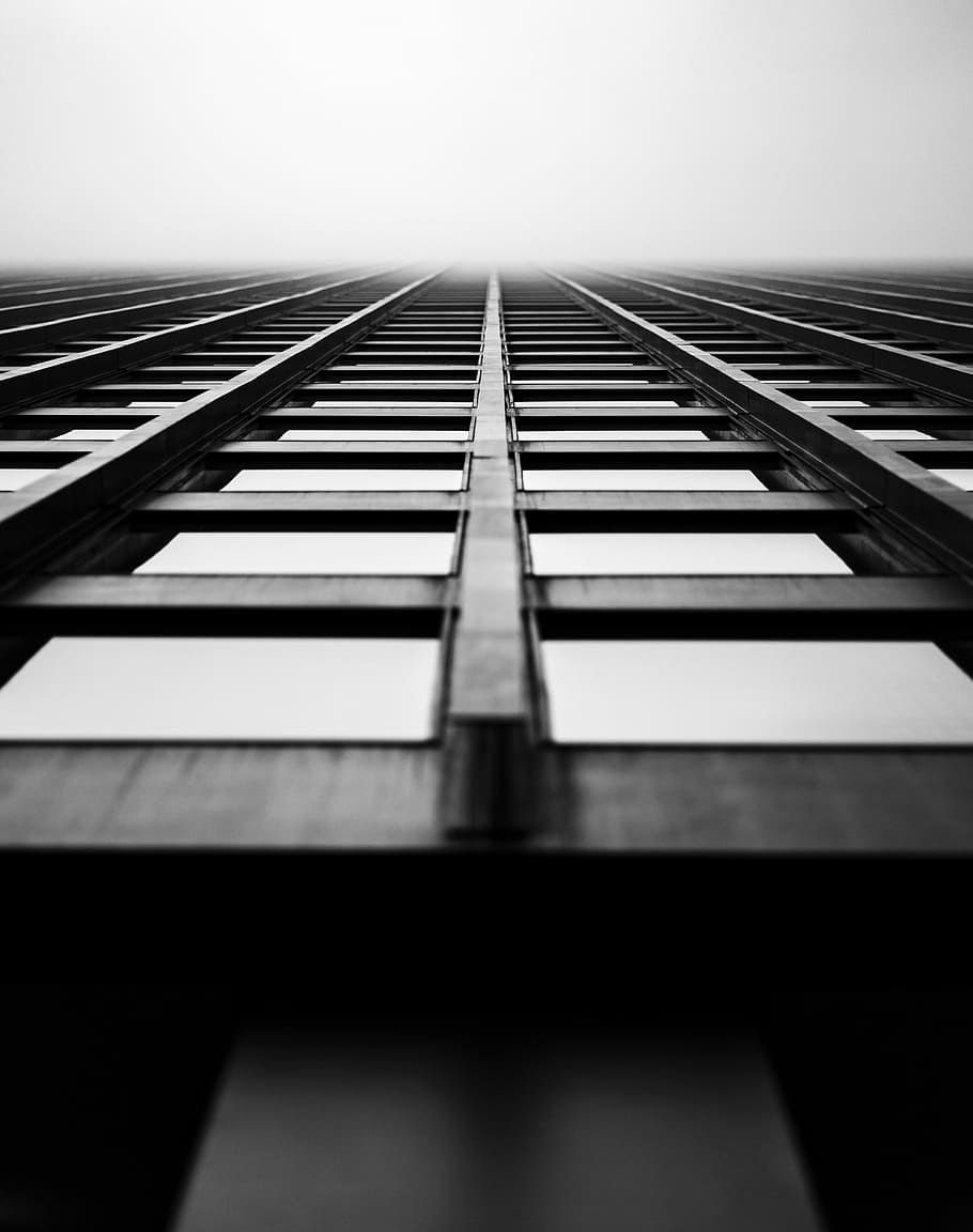 worm's-eye view photography of building, bottom view of tall building, HD wallpaper