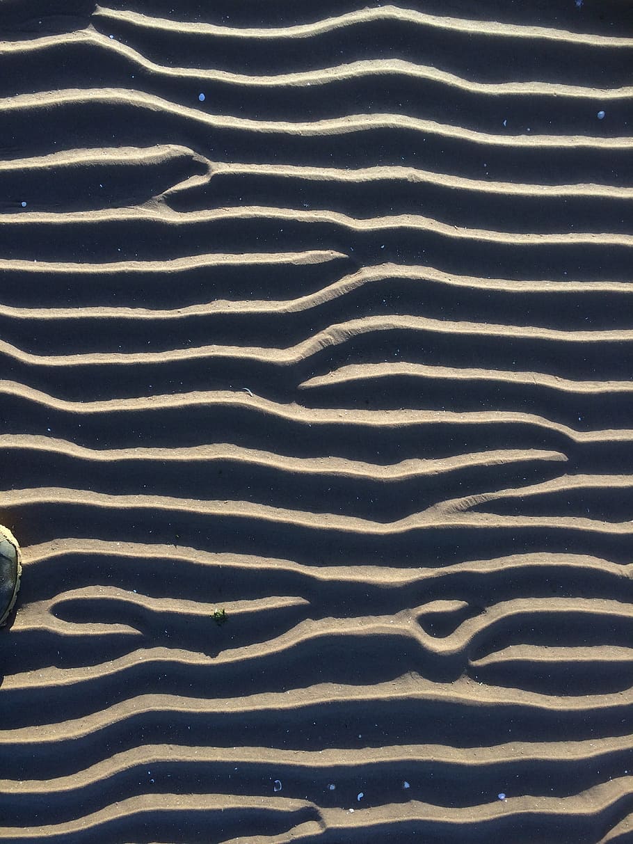 Pattern, Sand, Natural, full frame, backgrounds, striped, rippled HD wallpaper