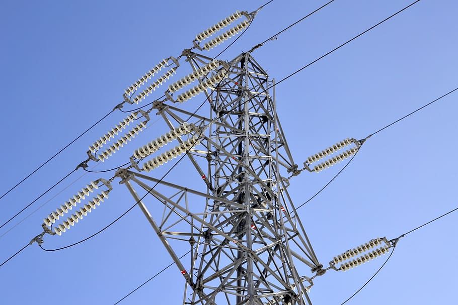 electrical, voltage, power, wire, sky, energy, bolt, tower HD wallpaper