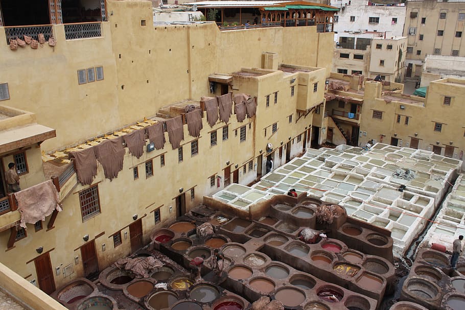 Tannery, Morocco, Skins, architecture, architecture And Buildings, HD wallpaper