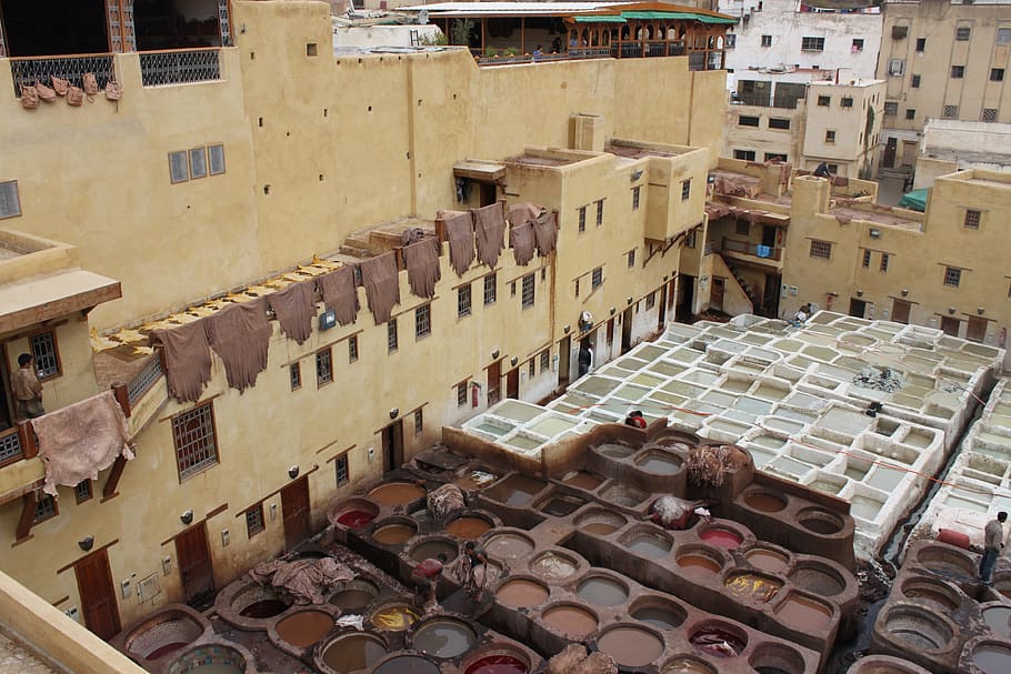 Tannery, Morocco, Skins, architecture, architecture And Buildings HD wallpaper