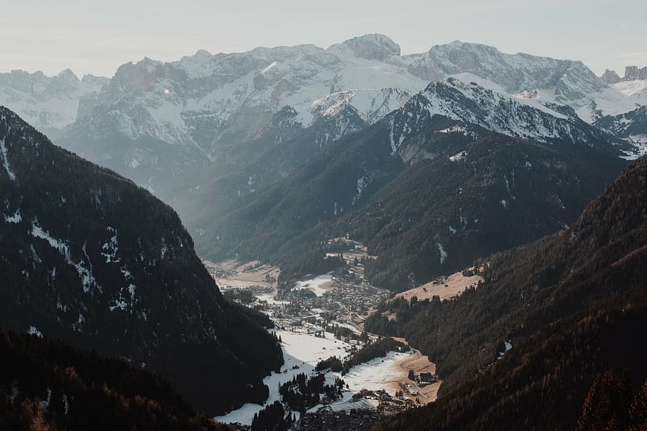 photo of mountains covered with snow during daytime, nature HD wallpaper