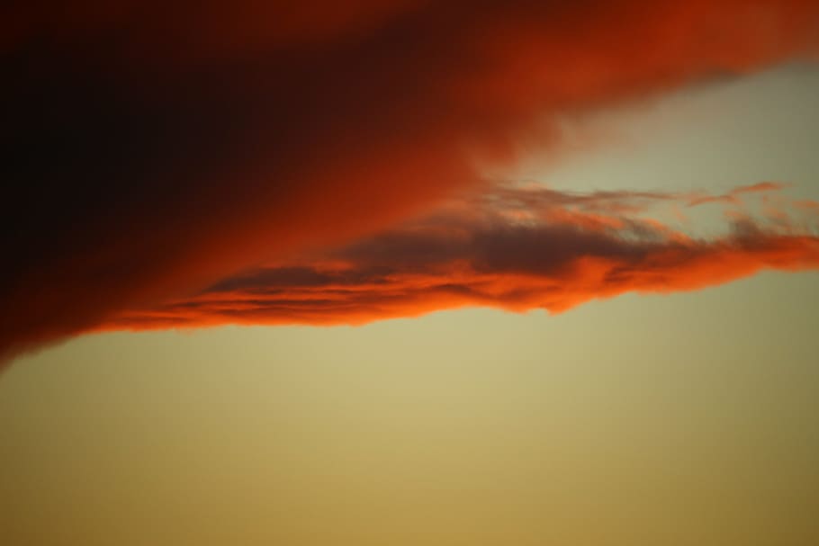 sky, clouds, forward, evening light, sunset, cloud front, storm HD wallpaper