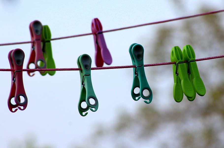 buckles, wash, clip, drying, string, sky, twine, rope, binder HD wallpaper