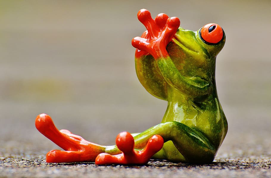 HD wallpaper: green frog figurine, figure, do not speak, funny, cute, sit,  animal | Wallpaper Flare