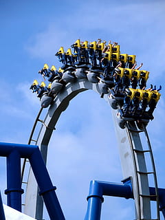 Roller Coaster, Ride, People, Fun, amusement, park, entertainment HD wallpaper
