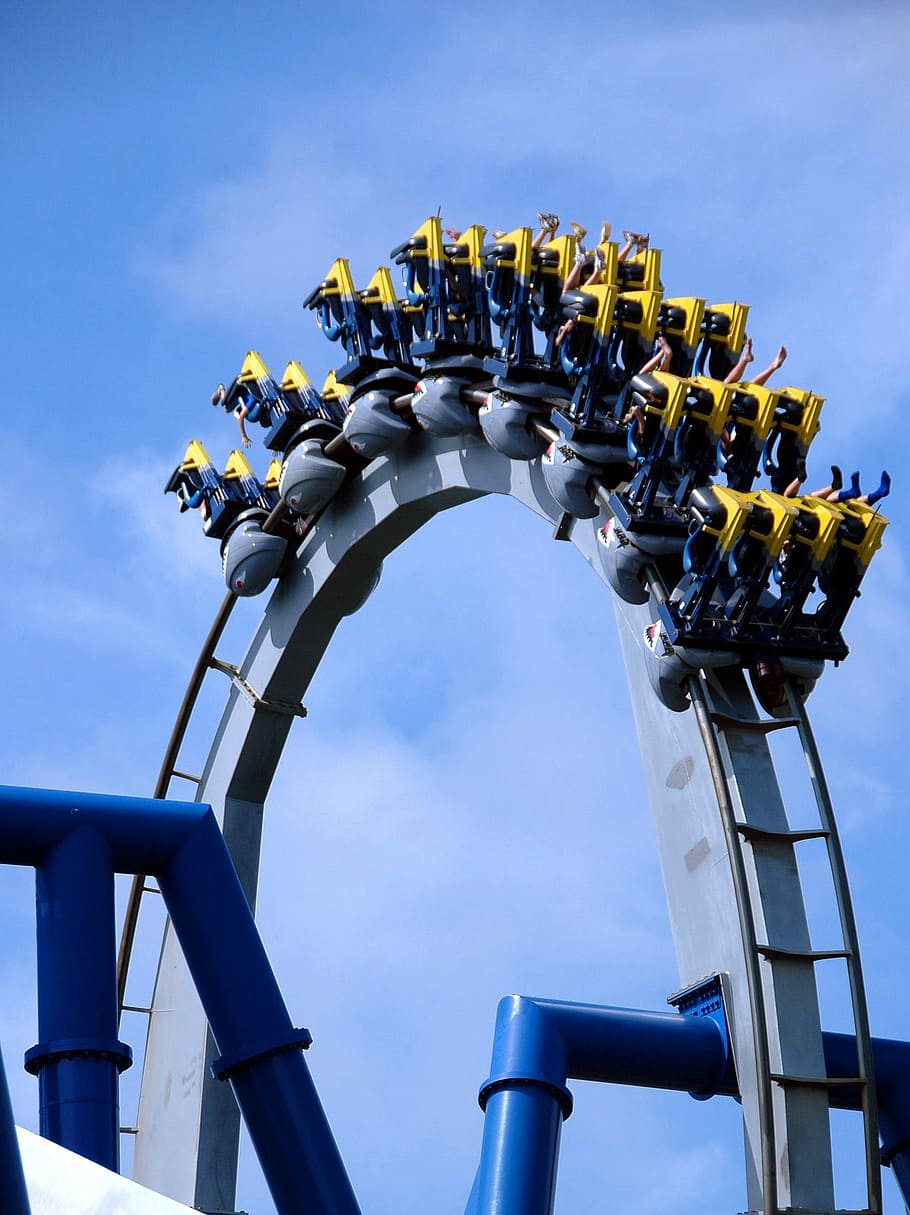 Roller Coaster, Ride, People, Fun, amusement, park, entertainment HD wallpaper