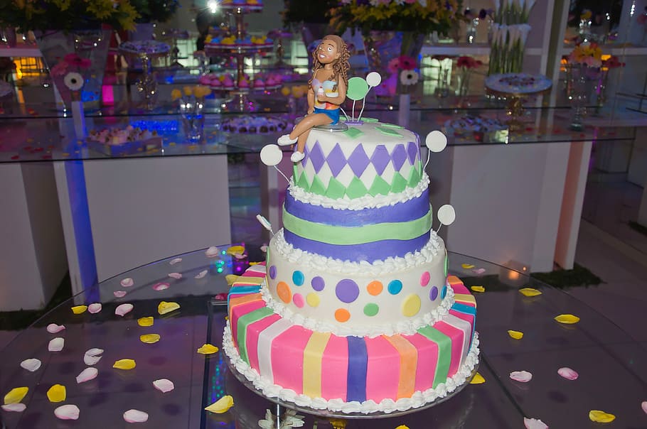Party, Cake, Sweet, one person, one woman only, people, adults only HD wallpaper