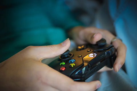Gaming controller, technology, remote Control, human Hand, people HD wallpaper