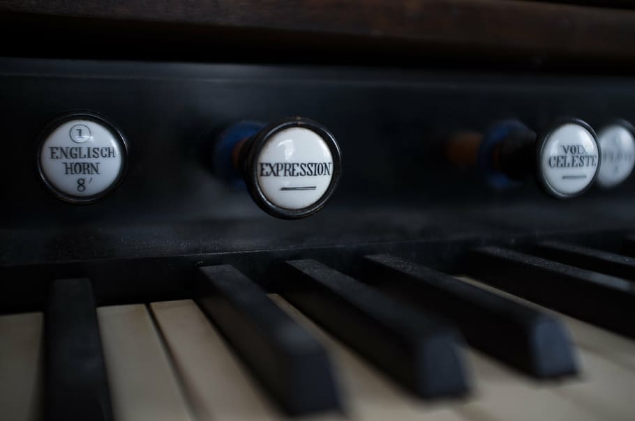 harmonium, organ, register, keys, manual, keyboard instrument HD wallpaper