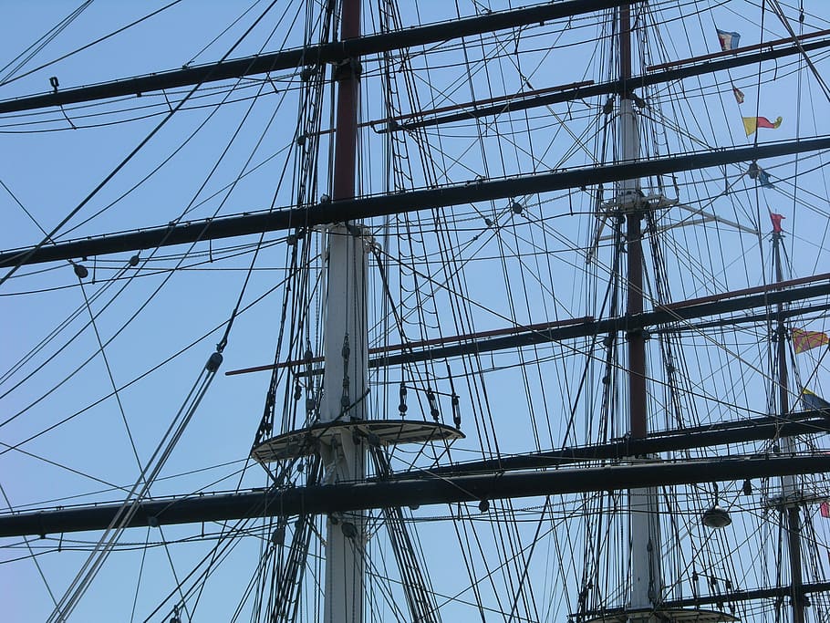 rigging, ship, vessel, nautical, sea, masts, sailing, maritime HD wallpaper