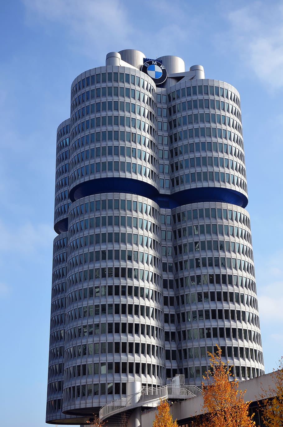 building, bmw, museum, window, high, heaven, blue, view, germany HD wallpaper