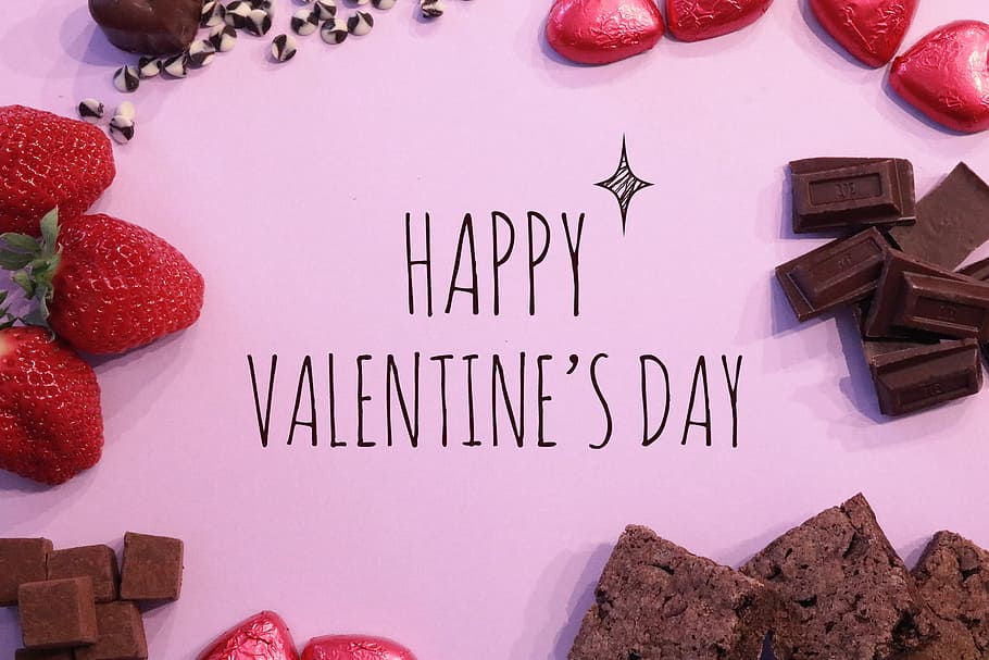 Happy Valentine, celebration, red, dessert, holiday, backgrounds HD wallpaper
