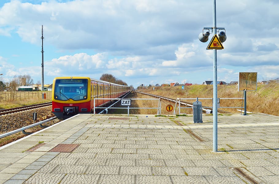 railway station, platform, s bahn, train, driving a, transport HD wallpaper