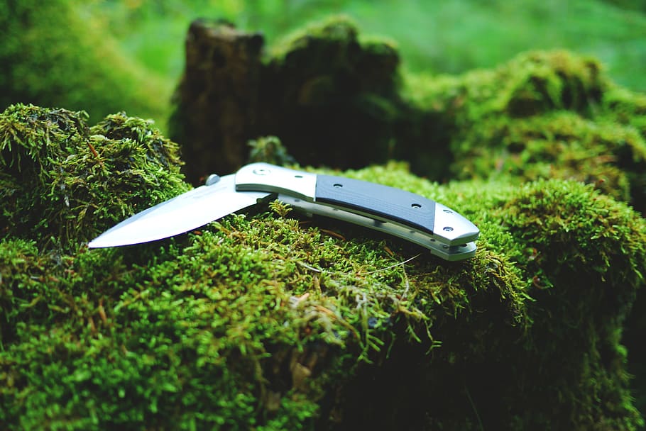 black and grey pocketknife, campingmesser, pocket knife, blade