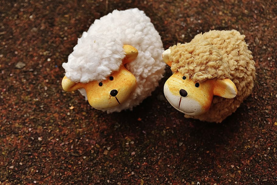 sheep, animals, deco, ceramic, decoration, funny, cute, teddy Bear HD wallpaper