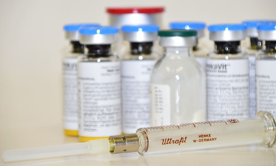 syringe, ampoules, needle, health, medical, hypodermic syringe, HD wallpaper