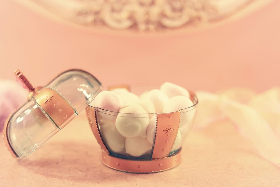 clear glass container with cottonball, no People, drink, drinking Glass HD wallpaper