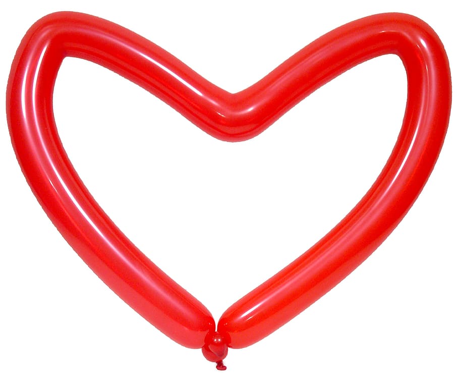heart shaped red balloon, sculpture, fun, child, colorful, toy