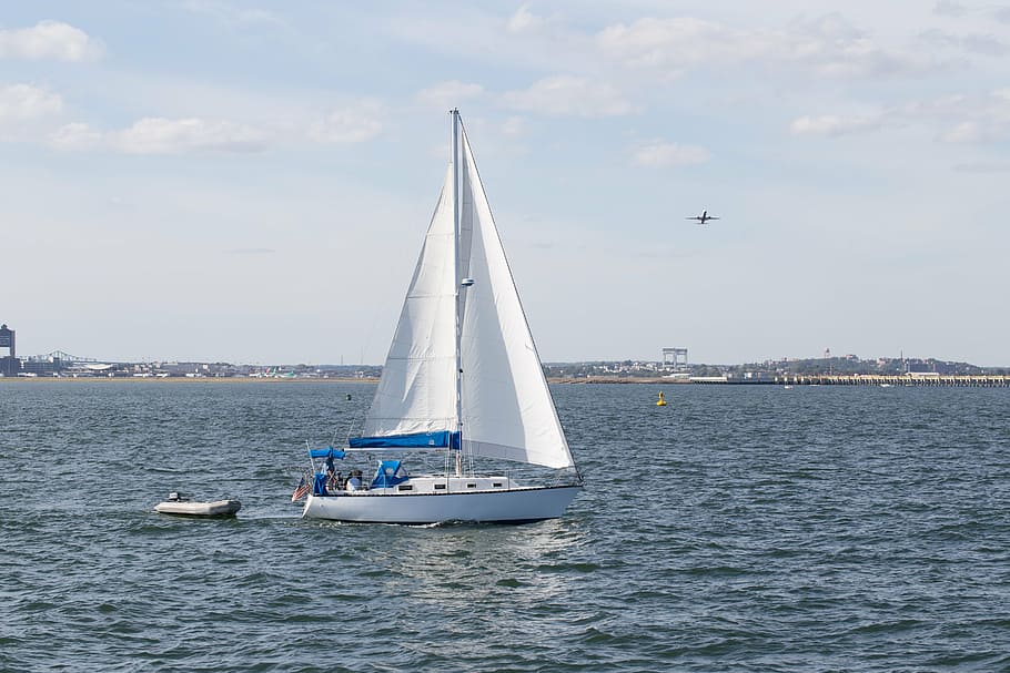 boston harbor, sailboat, massachusetts, marina, maritime, water, HD wallpaper