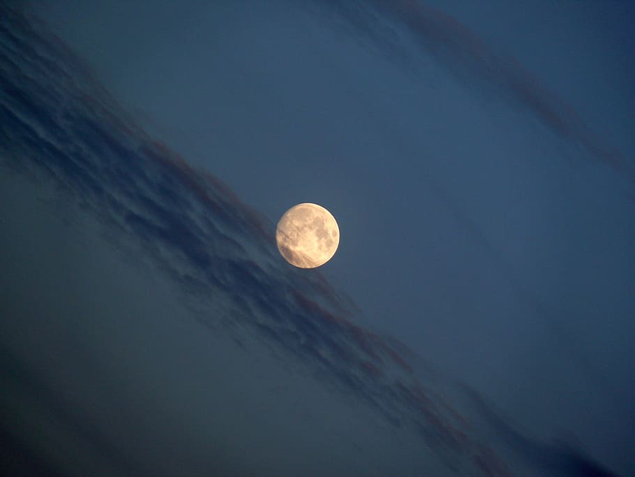 Moonlight, Night, Full Moon, Dark, darkness, night photograph HD wallpaper