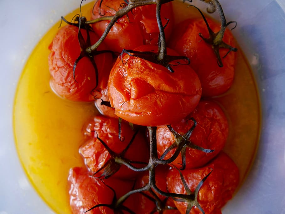 tomatoes, roasted, cherry tomatoes, baked, food and drink, healthy eating HD wallpaper