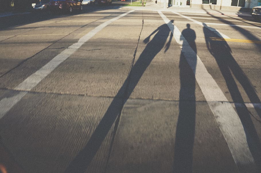 road, path, sunny, day, people, shadow, sunlight, transportation HD wallpaper